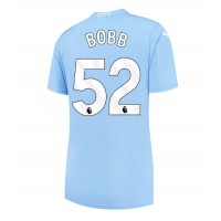 Stroje piłkarskie Manchester City Oscar Bobb #52 Koszulka Podstawowej dla damskie 2023-24 Krótki Rękaw